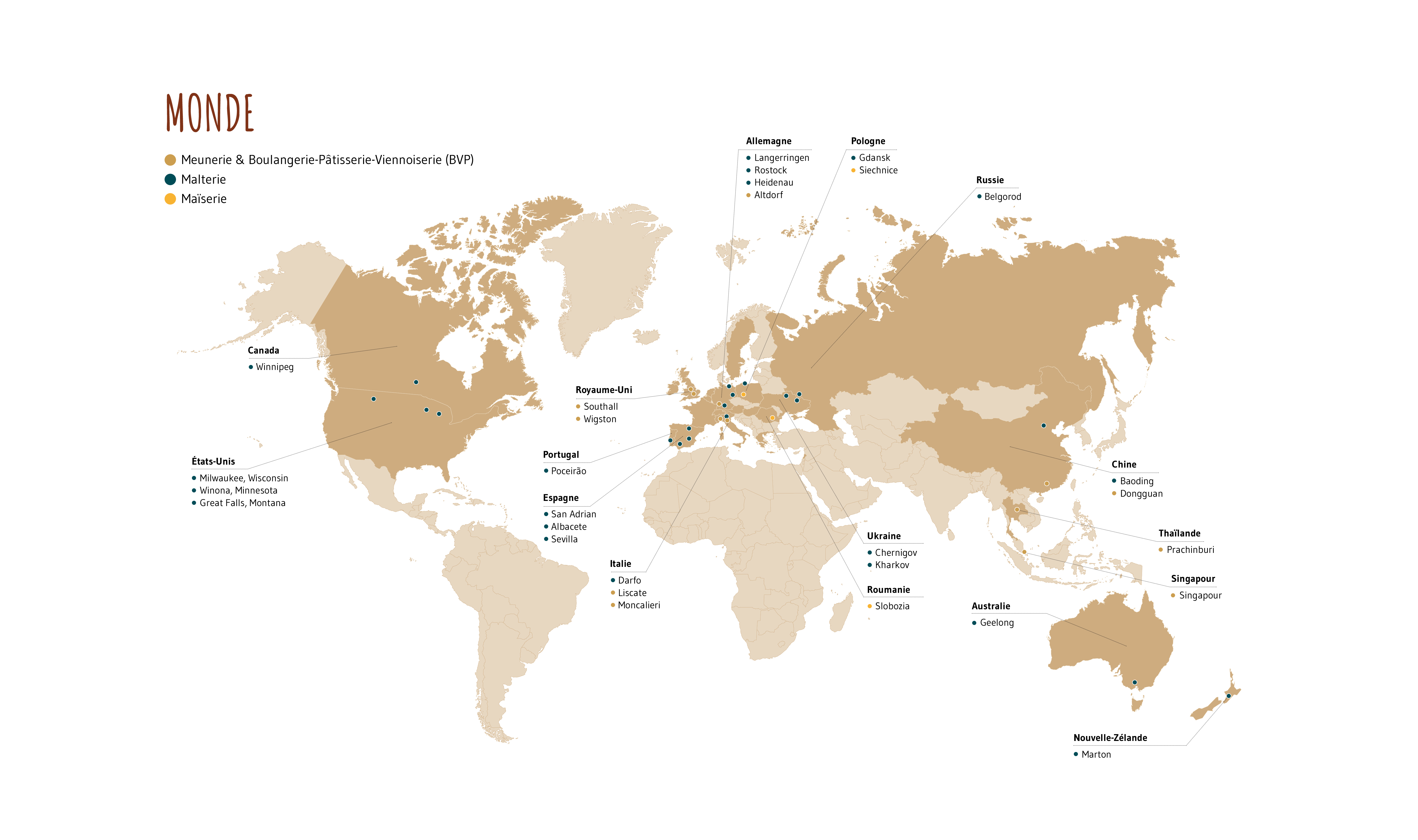 Carte implantations